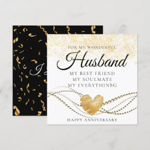 Agradecimento Cartão de Aniversário de Casamento de Marido Spark