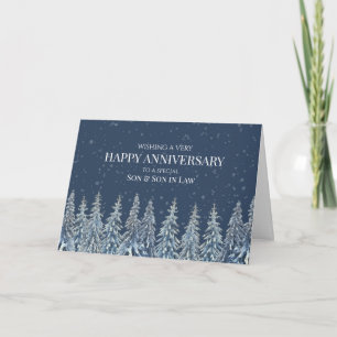 Agradecimento Cartão de Aniversário de Casamento Rústico de Inve