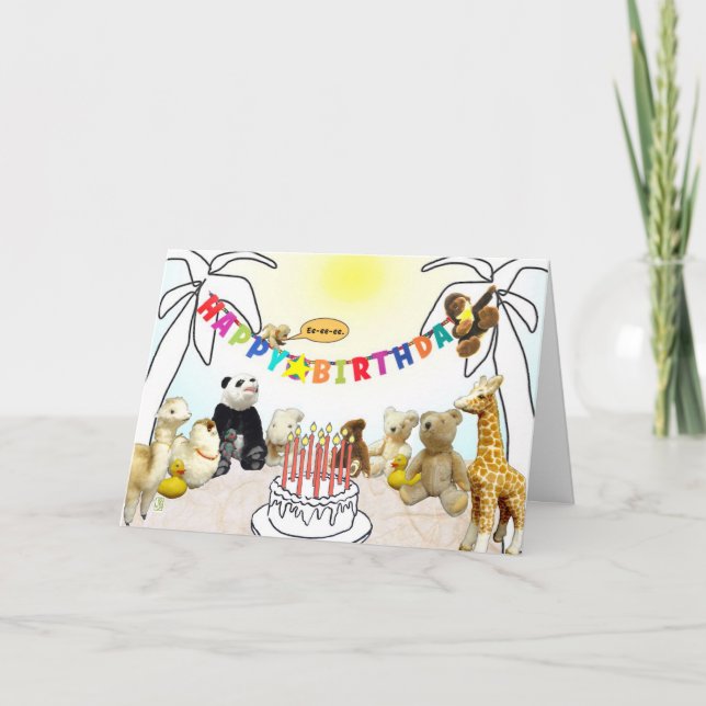 Agradecimento Cartão de Aniversário de Dez Velas (Frente)