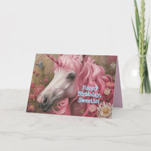 AGRADECIMENTO CARTÃO DE ANIVERSÁRIO DE GAROTA UNICORN