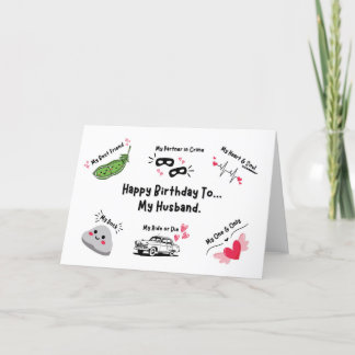 Agradecimento Cartão de Aniversário de Marido Engraçado