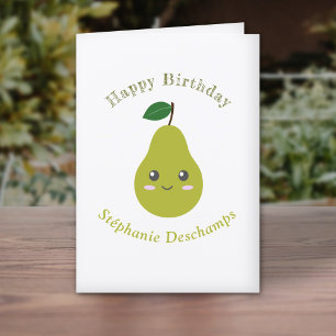 Agradecimento Cartão de Aniversário de Pear Bonito