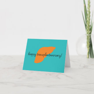 Agradecimento Cartão de Aniversário de Transplante de Fígado Fel