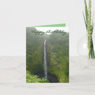 Agradecimento Cartão de Aniversário do Akaka Falls