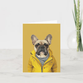 Agradecimento Cartão de Aniversário do Buldogue Francês