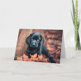Agradecimento Cartão de Aniversário do Puppy Puppy do Laboratóri