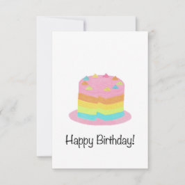 Agradecimento Cartão de aniversário do Rainbow Cake