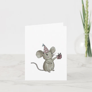 Agradecimento cartão de aniversário do rato