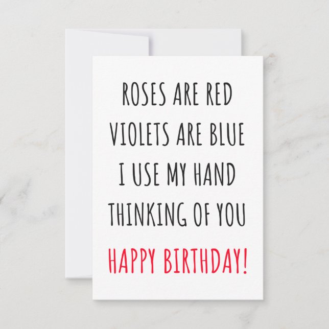 Agradecimento Cartão de aniversário e presente felizes e engraça (Frente)