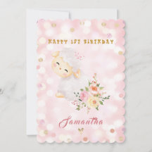 Cartão de Aniversário Feliz de 1 Ano Personalizado
