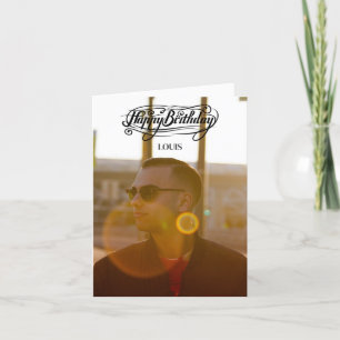 Agradecimento Cartão de Aniversário Feliz de Foto Personalizado