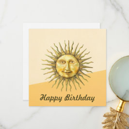 Agradecimento Cartão de Aniversário Feliz do Colorblock Sun Cele