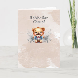 Agradecimento Cartão de Aniversário Feliz do Urso de Teddy