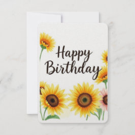 Agradecimento Cartão de Aniversário Feliz para a Aquarela dos Gi