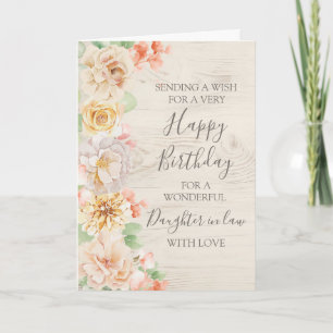 Agradecimento Cartão de Aniversário Floral Vintage para Nora