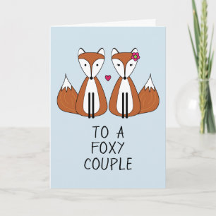Agradecimento Cartão de Aniversário Fox Fox do Casal Foxy