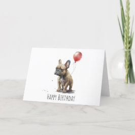 Agradecimento Cartão de Aniversário para Bulldog Francês - Cartã