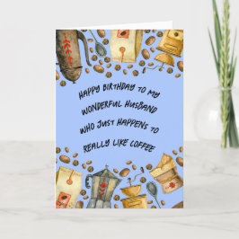 Agradecimento Cartão de Aniversário para Design de Café Marido