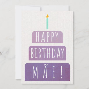 Agradecimento Cartão de Aniversário para Mae