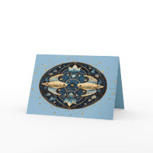 Cartão de aniversário para Peixes de 19 de feverei