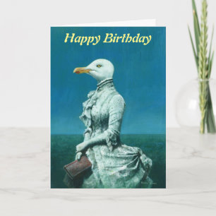 Agradecimento Cartão de Aniversário para Senhora do Seagull
