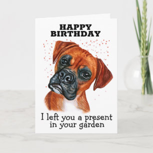 Agradecimento Cartão de Aniversário Personalizado do seu Boxer