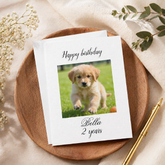 Agradecimento Cartão de Aniversário Personalizado para Animais d