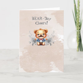 Agradecimento Cartão de aniversário Teddy Bear Feliz Aniversário