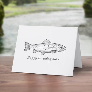 Agradecimento Cartão de Aniversário Trout