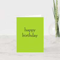 Cartão de Aniversário Verde