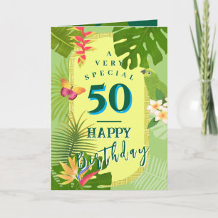 Agradecimento Cartão de Aniversário Verde dos 50 anos do Paraíso