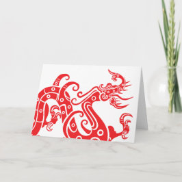 Agradecimento Cartão de Ano Novo chinês do Dragão 2024
