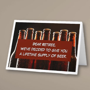 Agradecimento Cartão de aposentadoria divertida, amante de cerve