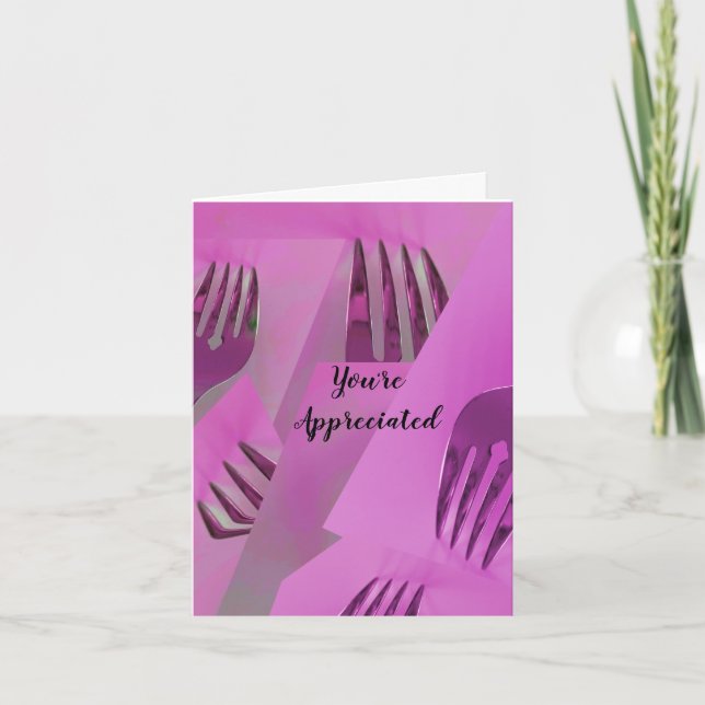 Agradecimento Cartão de Apreciação de Design Culinário (Frente)