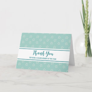 Agradecimento Cartão de Apreciação de Funcionários das Estrelas 