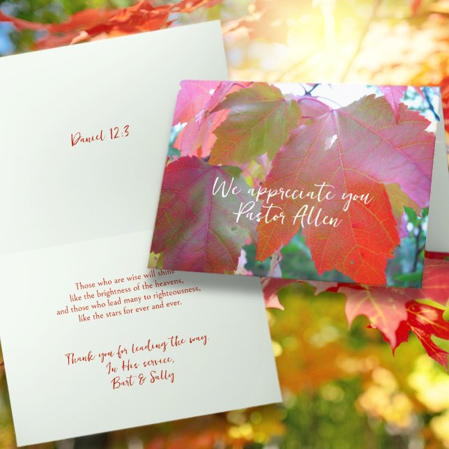 Agradecimento Cartão de Apreciação do Pastor (Criador carregado)