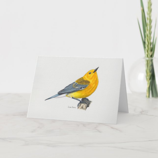 Agradecimento Cartão de Arte do Warbler Prothonotário (Frente)