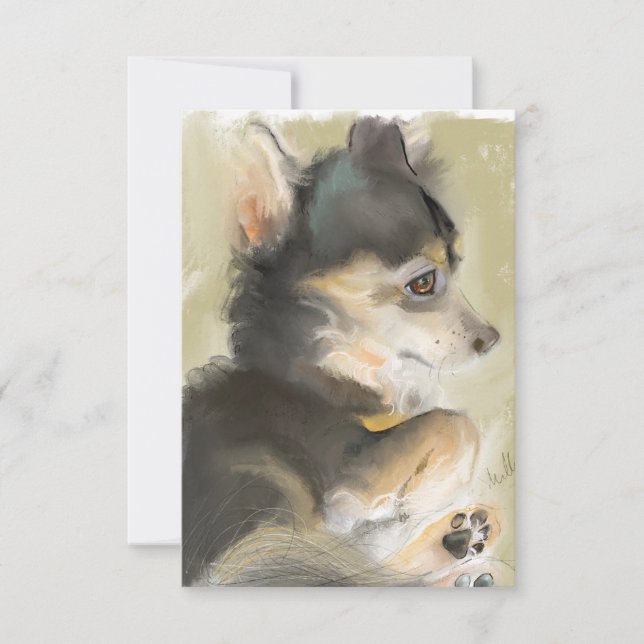 Agradecimento Cartão de Arte Fluffy Fritter (Frente)