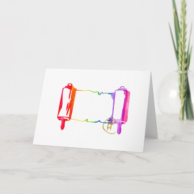 Agradecimento Cartão de Arte Pride Torah (Frente)
