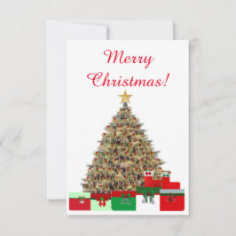 Agradecimento Cartão de Árvore de Natal
