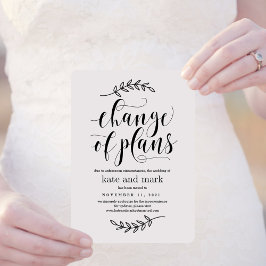 Agradecimento Cartão de Atualização de Casamento de Color EDITÁV