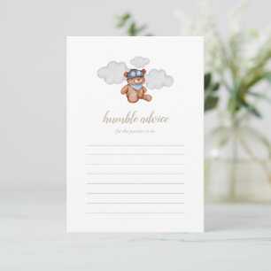 Agradecimento Cartão de Aviso para Chá de fraldas do Bear Boy Ad