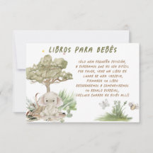 Cartão de Baby Shower de Livros para Bebês