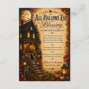 Agradecimento Cartão de Bênção de Halloween para Casa na Véspera