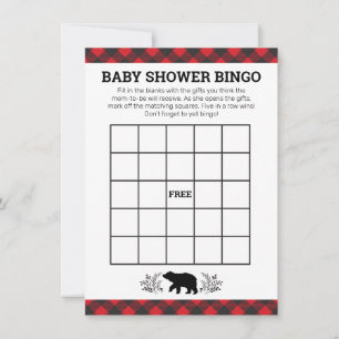 Agradecimento Cartão de Bingo do Urso do Lumberjack