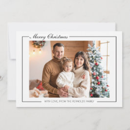 Agradecimento Cartão de Boas Festas de Família Moderno e Elegant