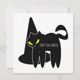 Agradecimento Cartão de Boas Festas de Halloween | Gato Preto As