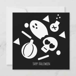 Agradecimento Cartão de Boas Festas de Halloween Purpurina Ass