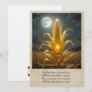 Agradecimento Cartão de Boas Festas de Lughnasadh Lammas