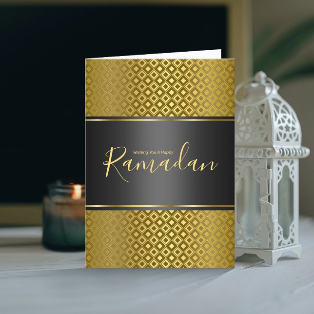 Agradecimento Cartão de Boas Festas de Ramadan com Padrão de Rom (Criador carregado)